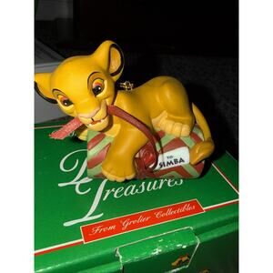 Grolier Disney Porcelain Treasures Simba Christmas Ornament USED